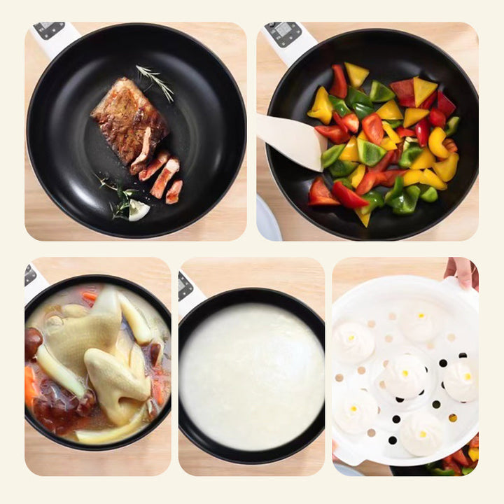 Multifunctional electric pan – Ideal for frying, cooking, and steaming, energy-saving and easy to clean | Kalsten