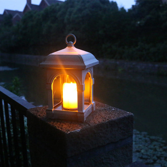 Traditional European Solar Waterproof House Cubic Plastic LED Landscape Lighting Outdoor Light For Garden | Kalsten