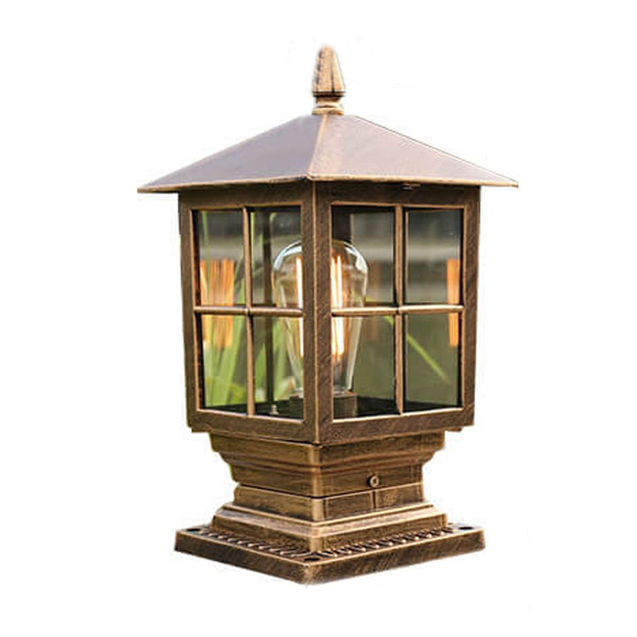 European Outdoor Column Lantern Waterproof  Rustproof 1-Light Patio Light | Kalsten