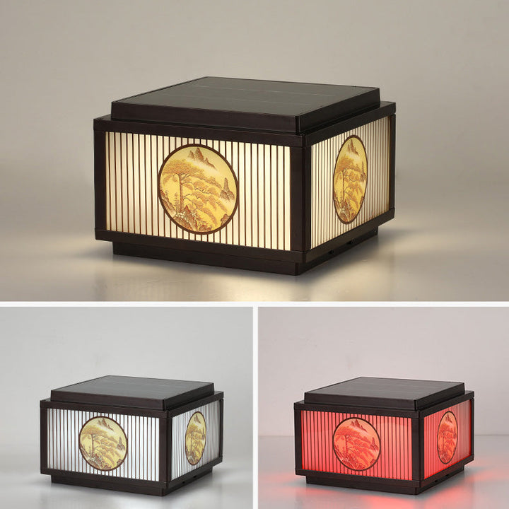 Modern Minimalist Solar Waterproof Square Aluminum Glass LED Post Head Light For Garden | Kalsten