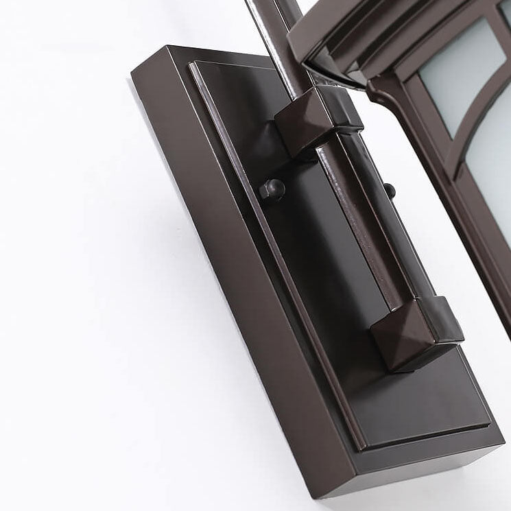 Modern Square Aluminum Glass Carved 1-Light Outdoor Waterproof Wall Sconce Lamp | Kalsten