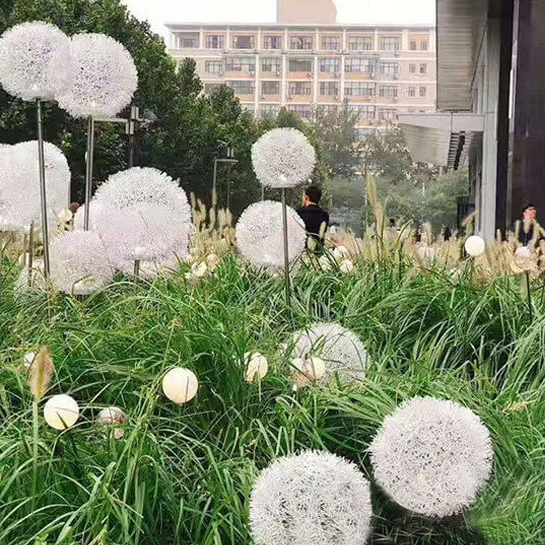 Solar Dandelion Aluminum Wire Globe Light LED Outdoor Waterproof Luminous Garden Insert Ground Landscape Light | Kalsten