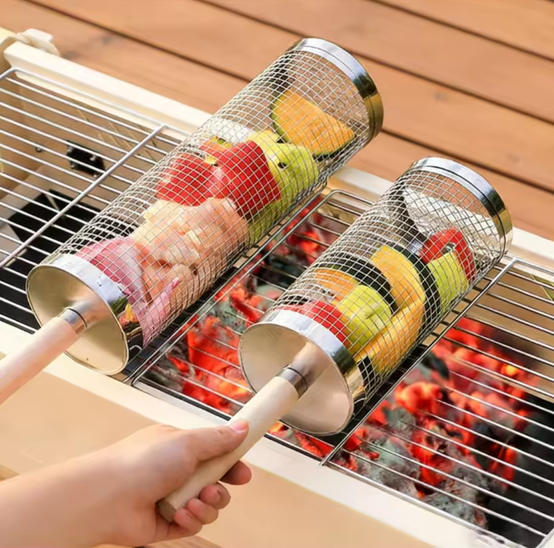 Kalsten | Premium Grill Baskets | Stainless Steel BBQ Tool for Outdoor Cooking