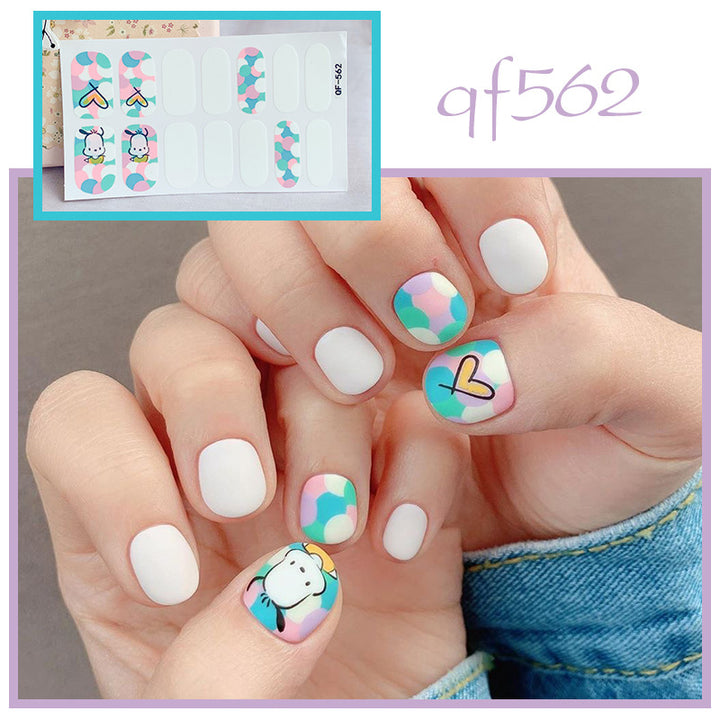 Artificial nail art with smileys and hearts Kalsten