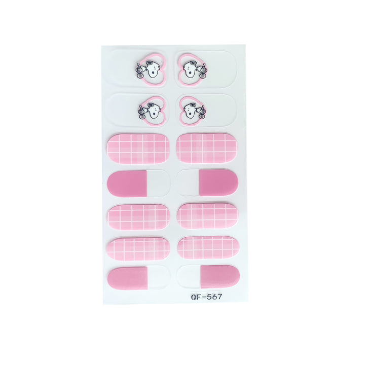 Artificial nail art with smileys and hearts Kalsten