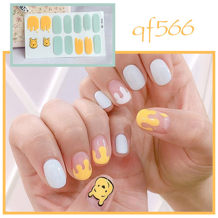 Artificial nail art with smileys and hearts Kalsten