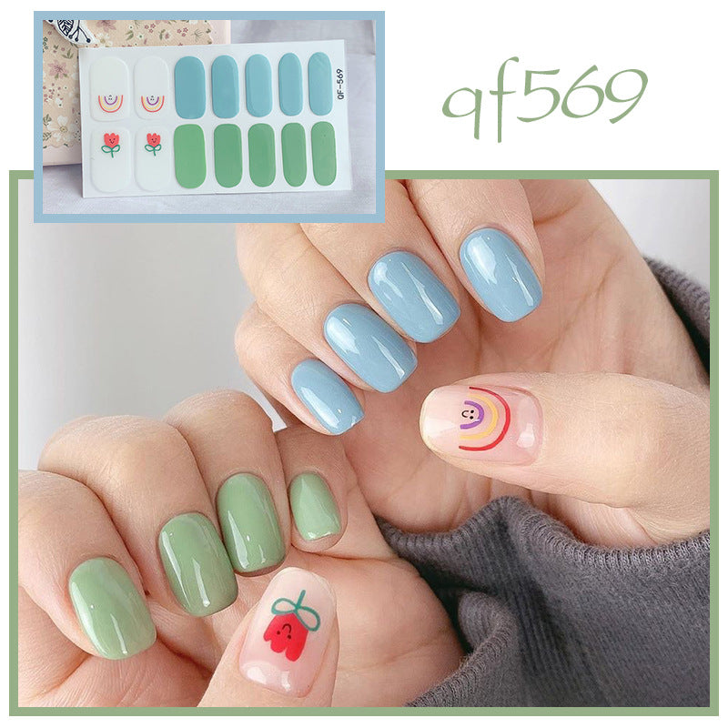 Artificial nail art with smileys and hearts Kalsten
