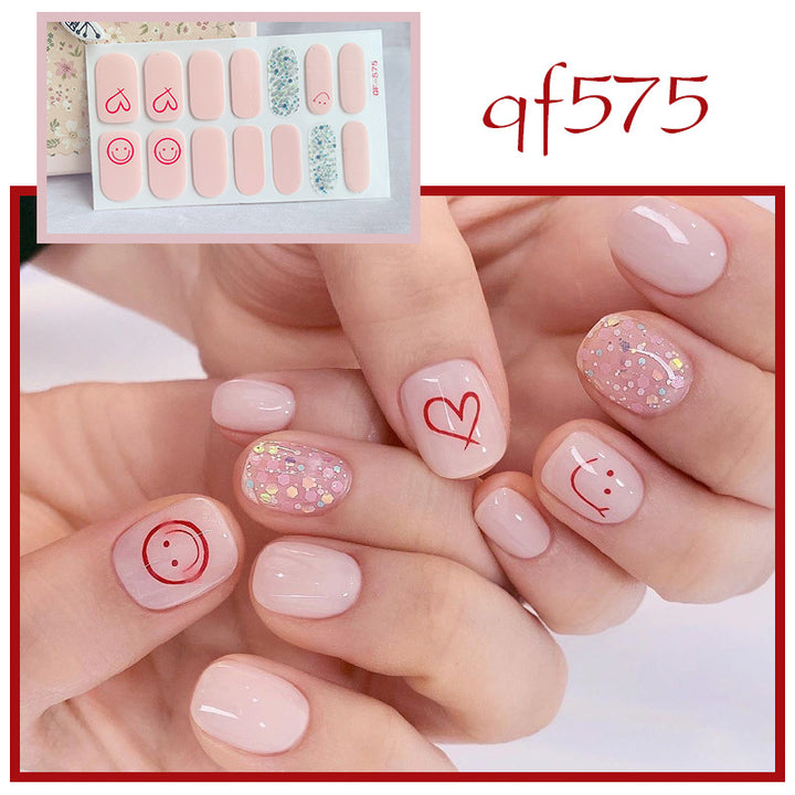 Artificial nail art with smileys and hearts Kalsten