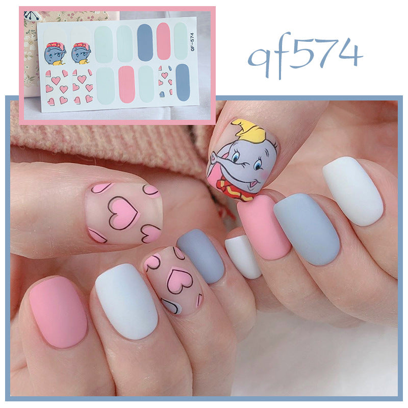 Artificial nail art with smileys and hearts Kalsten