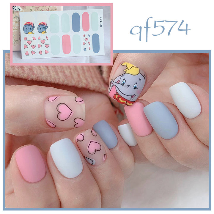 Artificial nail art with smileys and hearts Kalsten