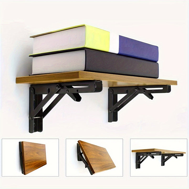 Heavy-Duty Foldable Support Brackets – 2 Pack