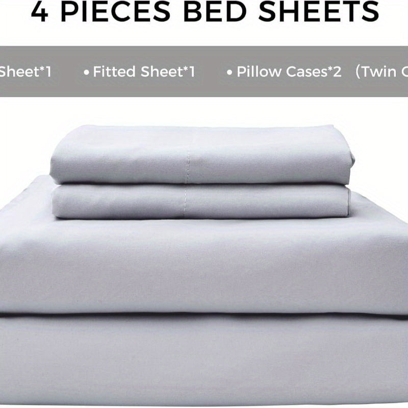 4-Piece Soft Cooling Queen Size Sheets: 14" Deep Pocket, Luxury Hotel-Grade, Shrinkage and Fade Resistant, Easy Care Bed Sheet Set | Kalsten