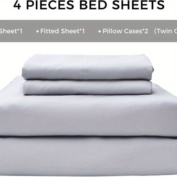 4-Piece Soft Cooling Queen Size Sheets: 14" Deep Pocket, Luxury Hotel-Grade, Shrinkage and Fade Resistant, Easy Care Bed Sheet Set | Kalsten