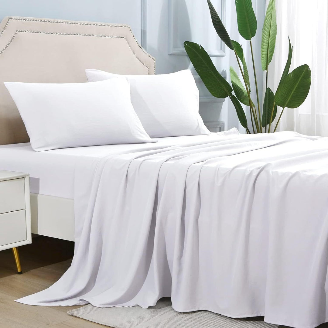 4-Piece Soft Cooling Queen Size Sheets: 14" Deep Pocket, Luxury Hotel-Grade, Shrinkage and Fade Resistant, Easy Care Bed Sheet Set | Kalsten