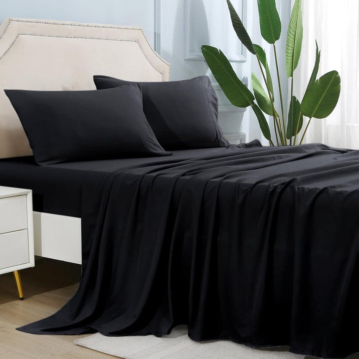 4-Piece Soft Cooling Queen Size Sheets: 14" Deep Pocket, Luxury Hotel-Grade, Shrinkage and Fade Resistant, Easy Care Bed Sheet Set | Kalsten