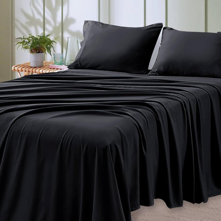 4-Piece Soft Cooling Queen Size Sheets: 14" Deep Pocket, Luxury Hotel-Grade, Shrinkage and Fade Resistant, Easy Care Bed Sheet Set | Kalsten