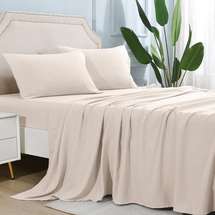 4-Piece Soft Cooling Queen Size Sheets: 14" Deep Pocket, Luxury Hotel-Grade, Shrinkage and Fade Resistant, Easy Care Bed Sheet Set | Kalsten