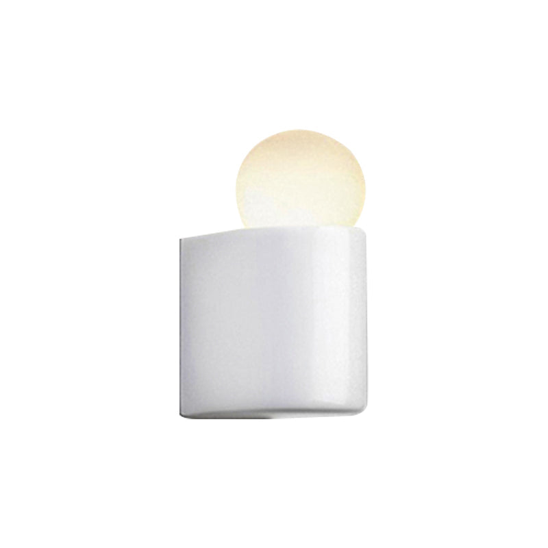 White Ball Wall Lighting Modernist Led Milk Glass Wall Lamp Fixture with Small/Medium/Large Size in White/Warm Light | Kalsten