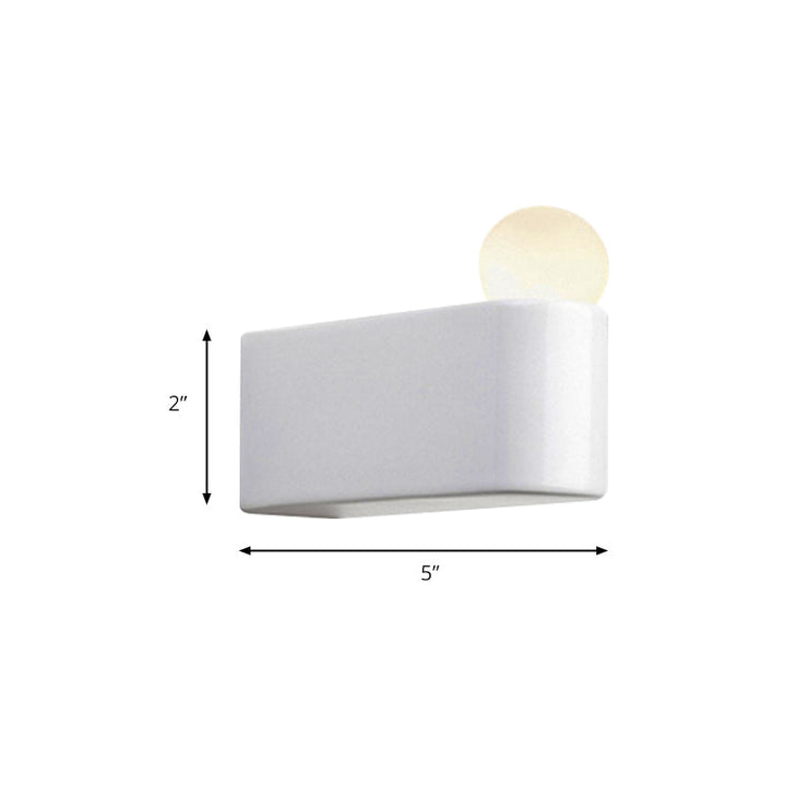White Ball Wall Lighting Modernist Led Milk Glass Wall Lamp Fixture with Small/Medium/Large Size in White/Warm Light | Kalsten