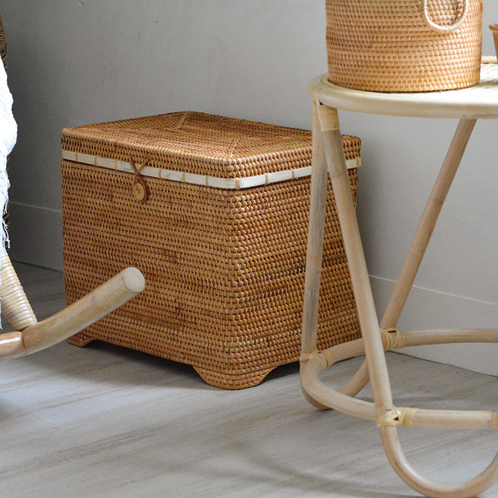 Stylish storage basket made of rattan Kalsten