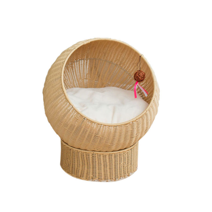 Modern cat bed made of natural handwoven Kalsten