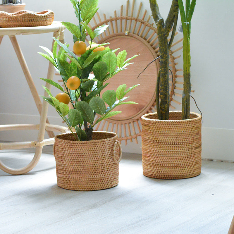 Rund braided storage basket Kalsten