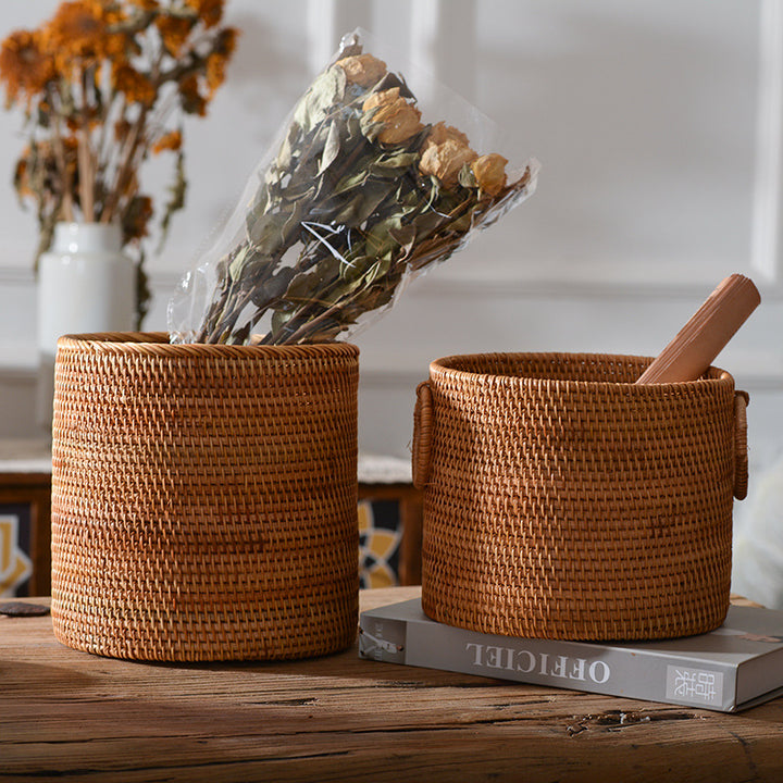 Rund braided storage basket Kalsten