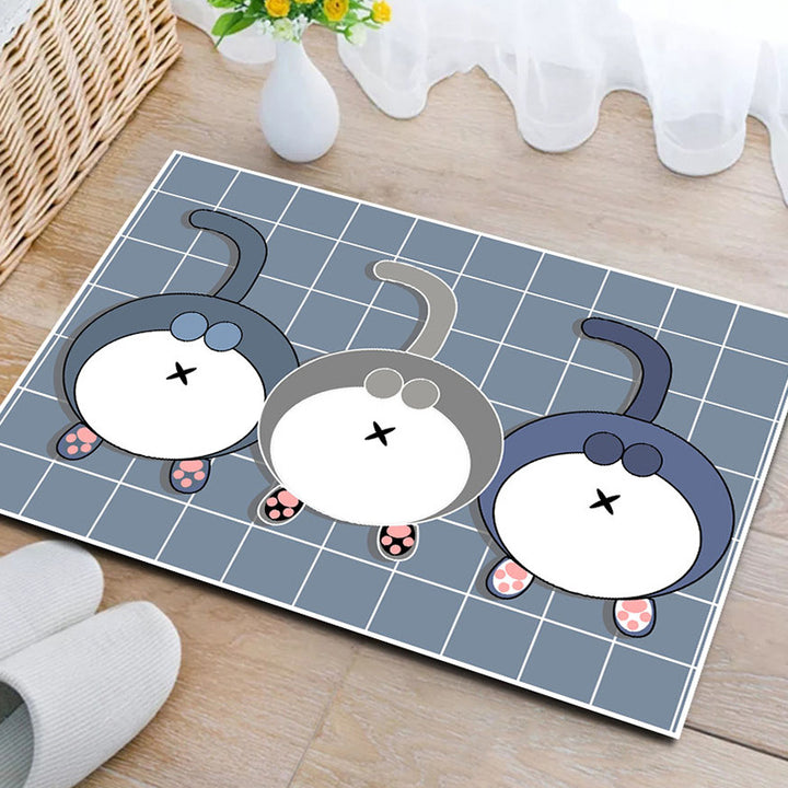 Playful Cat-Themed Kitchen Mat Set Kalsten