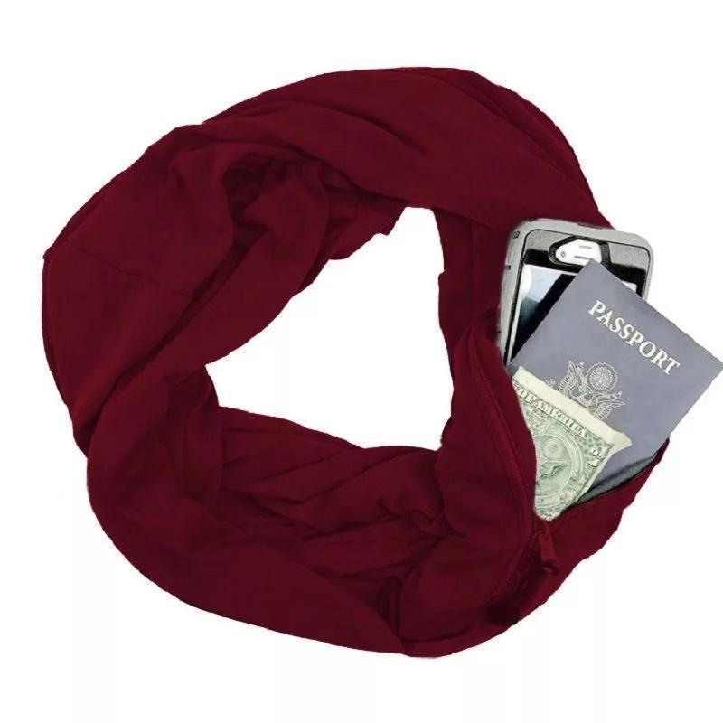 Kalsten | Warm scarf with hidden pocket for winter