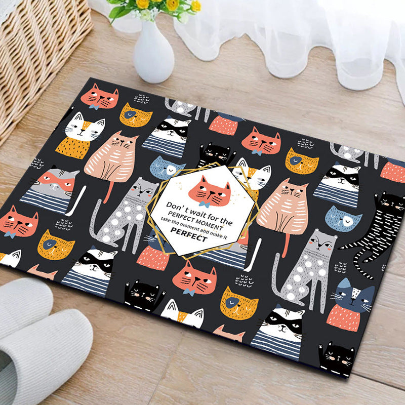 Playful Cat-Themed Kitchen Mat Set Kalsten