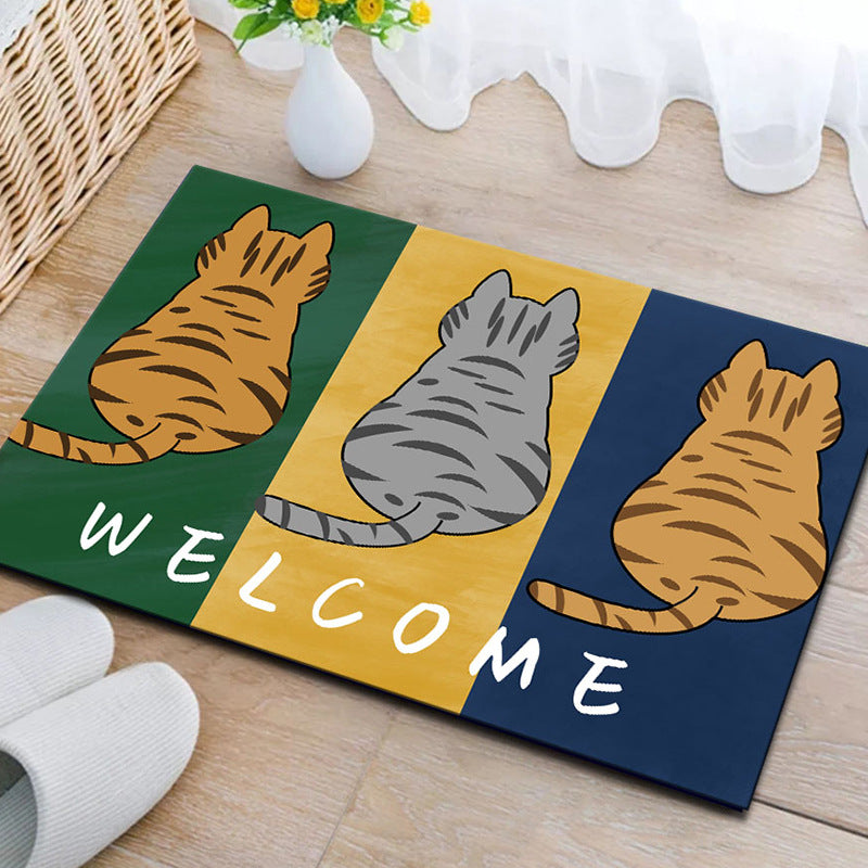 Playful Cat-Themed Kitchen Mat Set Kalsten