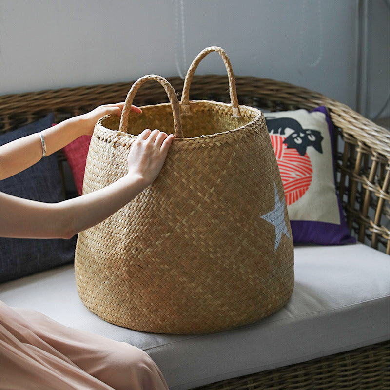 Decorative Natural Wicker Storage Basket Kalsten