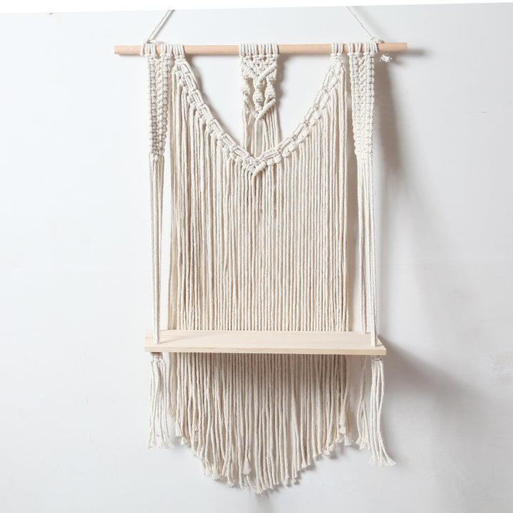 Wall-Mounted Macramé Shelf Kalsten