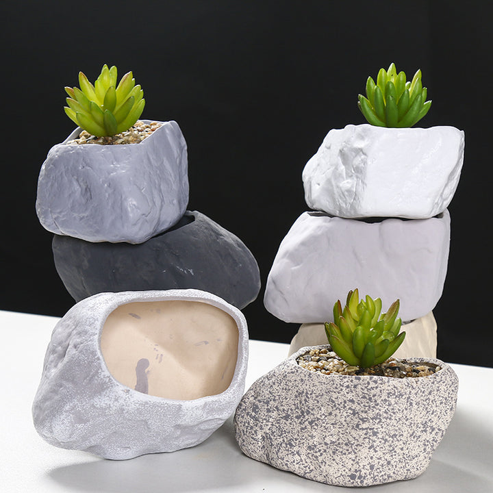 Creative Stone-Shaped Succulent Planter Kalsten