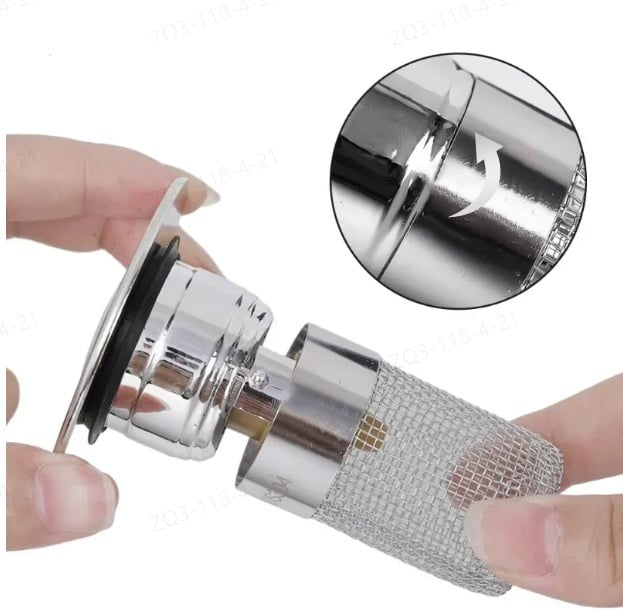 Stainless Steel Drain Filter with Hair Catcher – Rustproof Sieve for Kitchen and Bathroom, Clog-free | Noxord