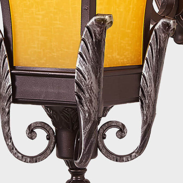 European Vintage Outdoor Square Cage Aluminum Glass 1-Light Wall Sconce Lamp | Kalsten