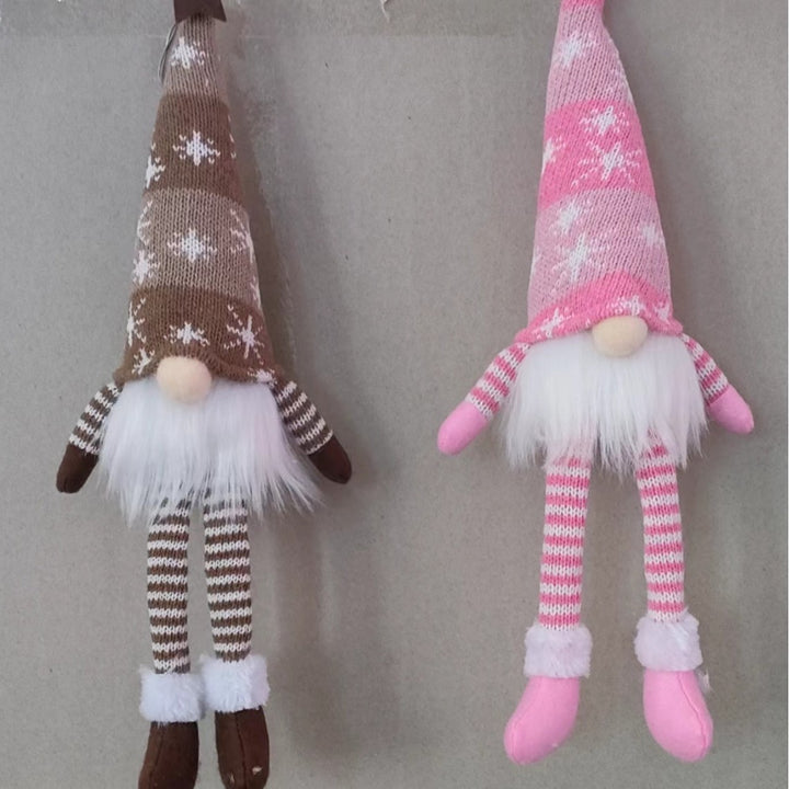 Illuminated gnome figure, sitting, with knit hat