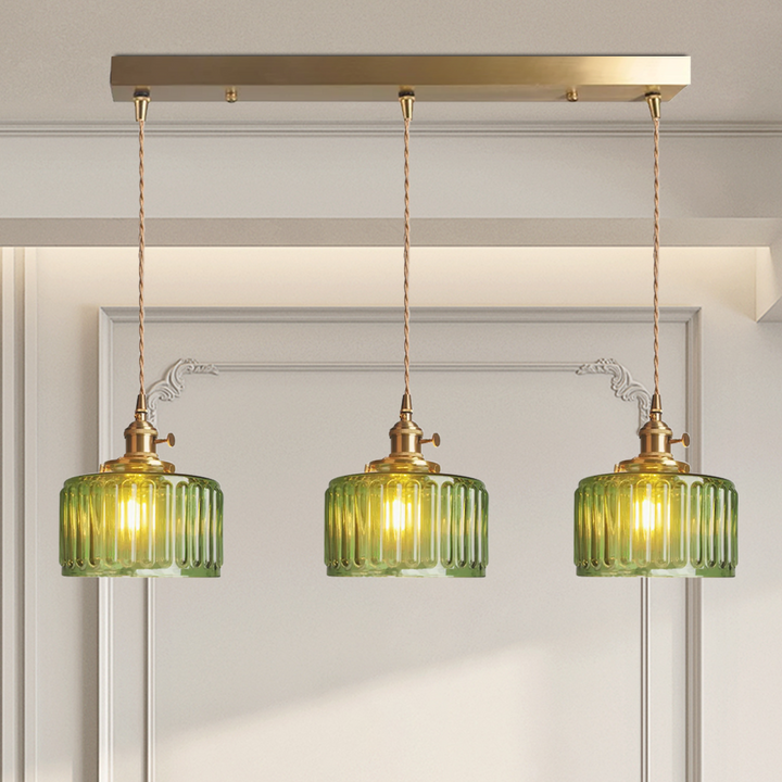 Vintage Stunning Cylinder Glass Pendant Light | Kalsten