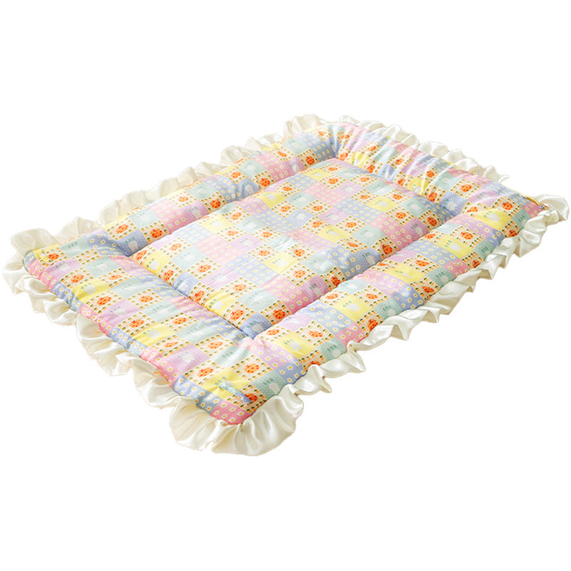 Reversible pet mat made of cotton, waterproof