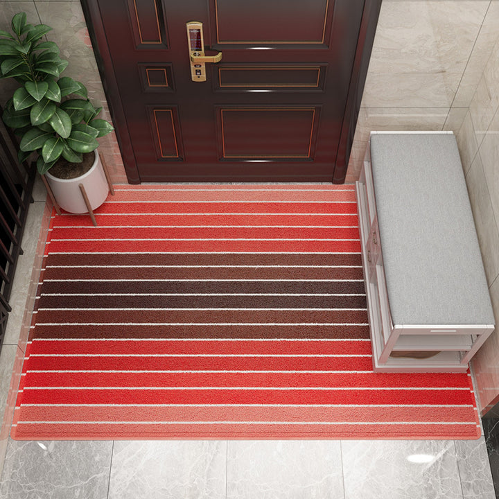 Decorative Striped Outdoor Mat Kalsten