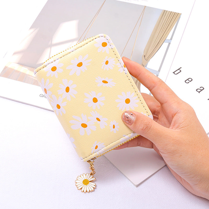 Floral Print Zipper Wallet
