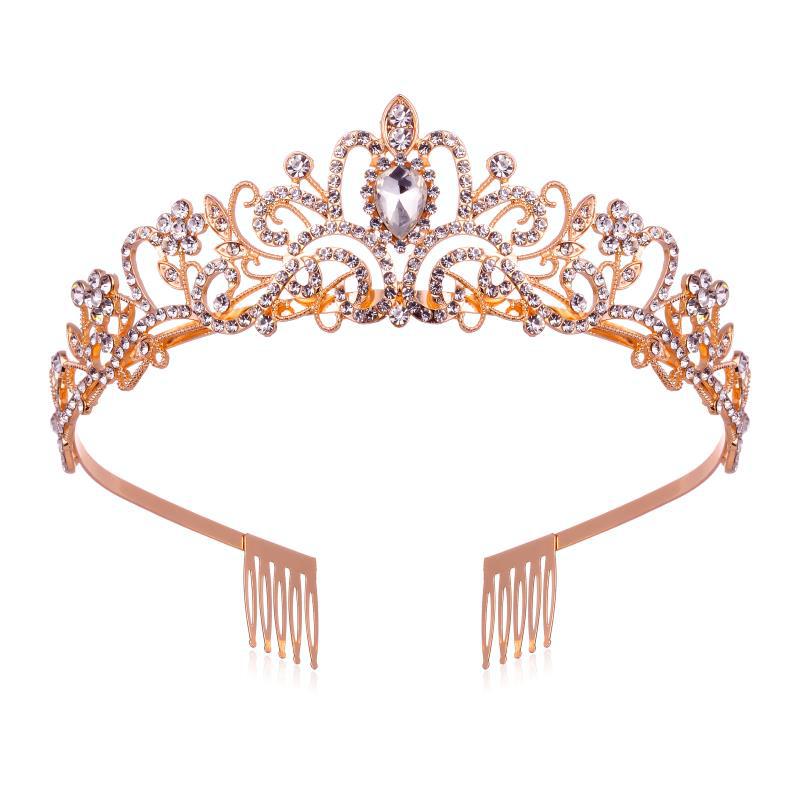 Ladies Sparkling Crystal Tiara with Filigree Design Kalsten