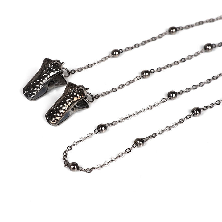 Metallic Crocodile-Clip Eyewear Chain Kalsten