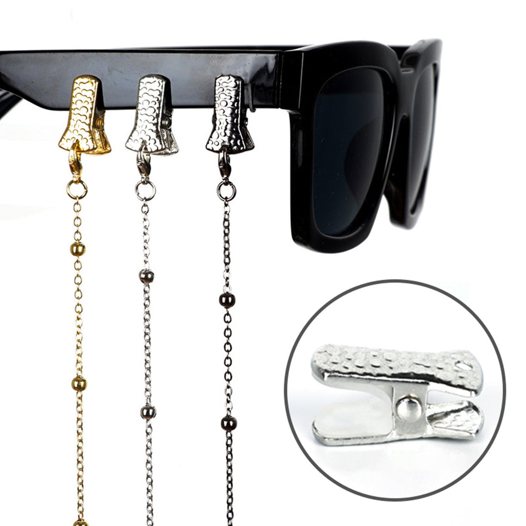 Metallic Crocodile-Clip Eyewear Chain Kalsten