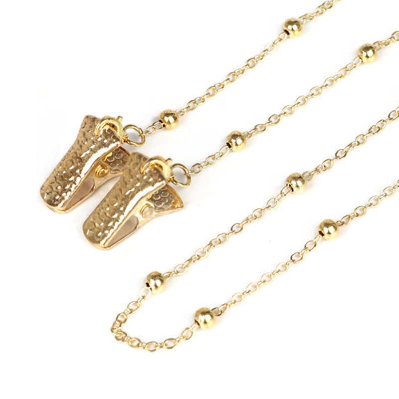 Metallic Crocodile-Clip Eyewear Chain Kalsten