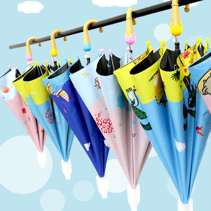 Ladies child-friendly folding umbrella with cheerful animal design Kalsten