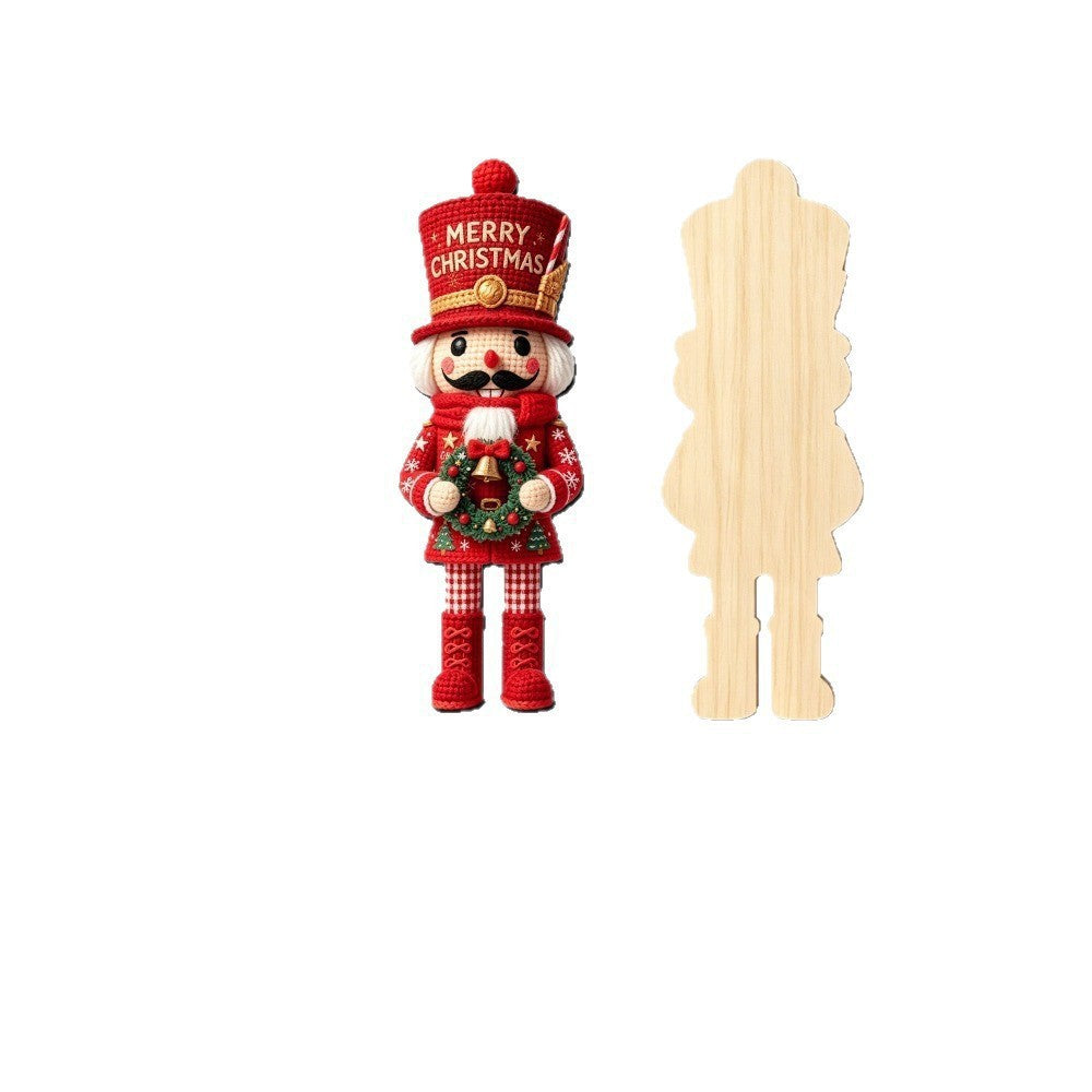 2D Nutcracker Pendant made of wood, 12 cm