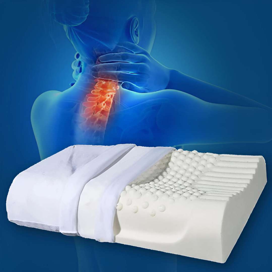 EcoNeck Comfort | 100% Natural Latex Orthopedic Pillow - for Neck Pain - Comfortable and Supportive Pillow - Better Sleep - Wellness Kalsten