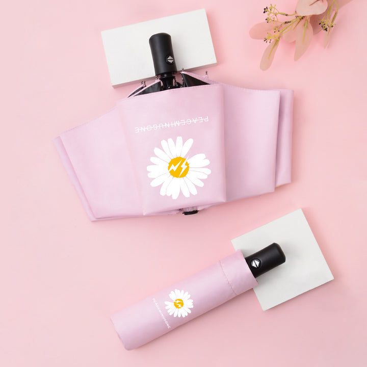 Women's portable UV protection folding umbrella with compact carrying case Kalsten