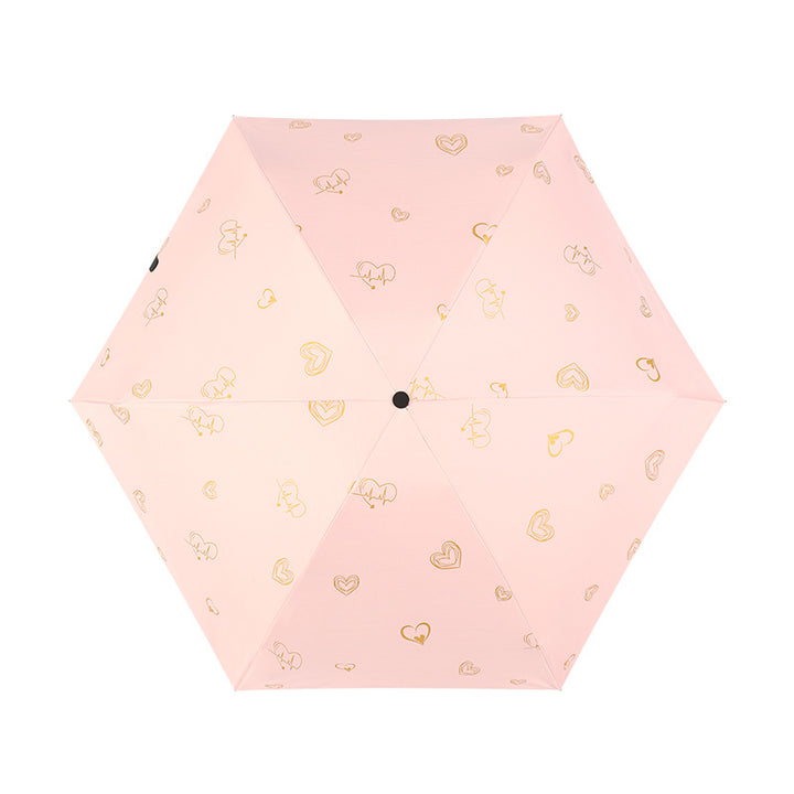 Women's portable UV protection folding umbrella with compact carrying case Kalsten